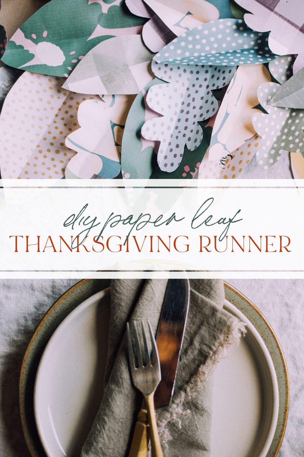 DIY Paper Leaf Thanksgiving Runner - Casey Wiegand of The Wiegands