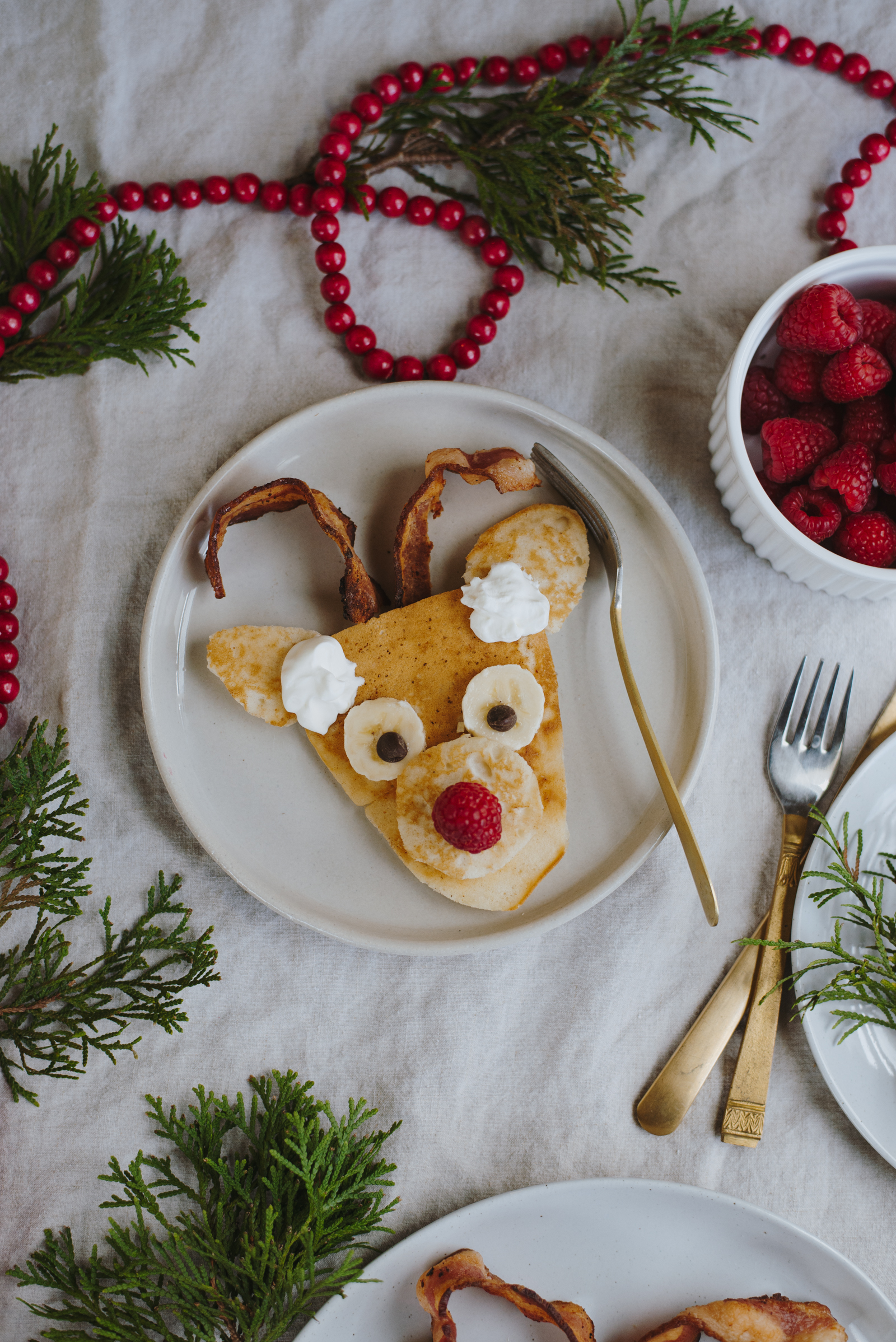 Festive Reindeer Pancakes