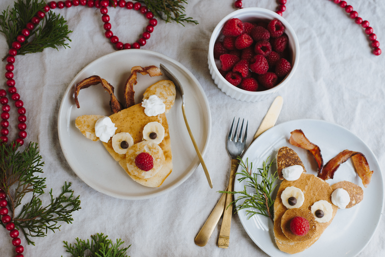 Festive Reindeer Pancakes