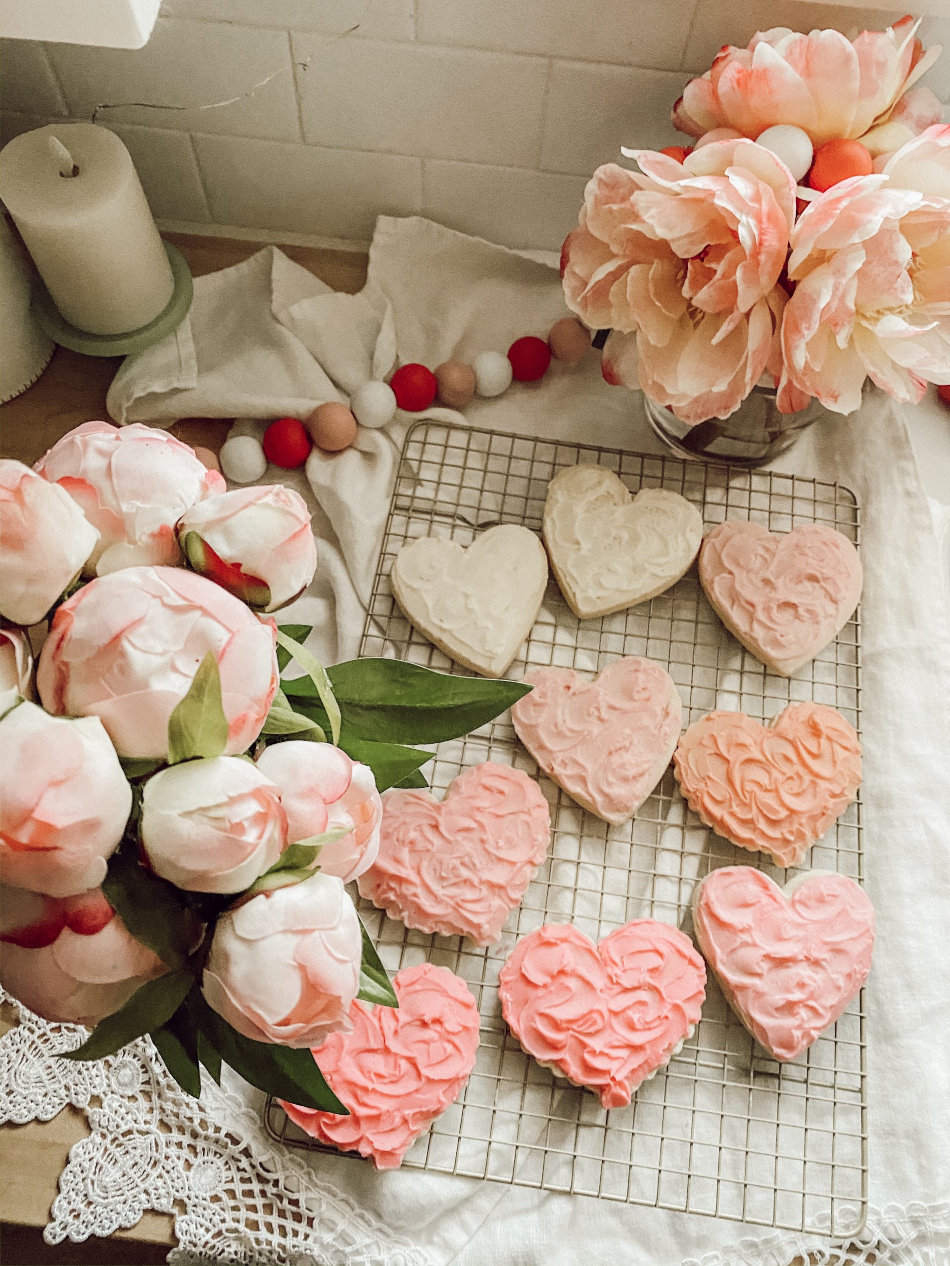 Ombre Valentine's Day cookies