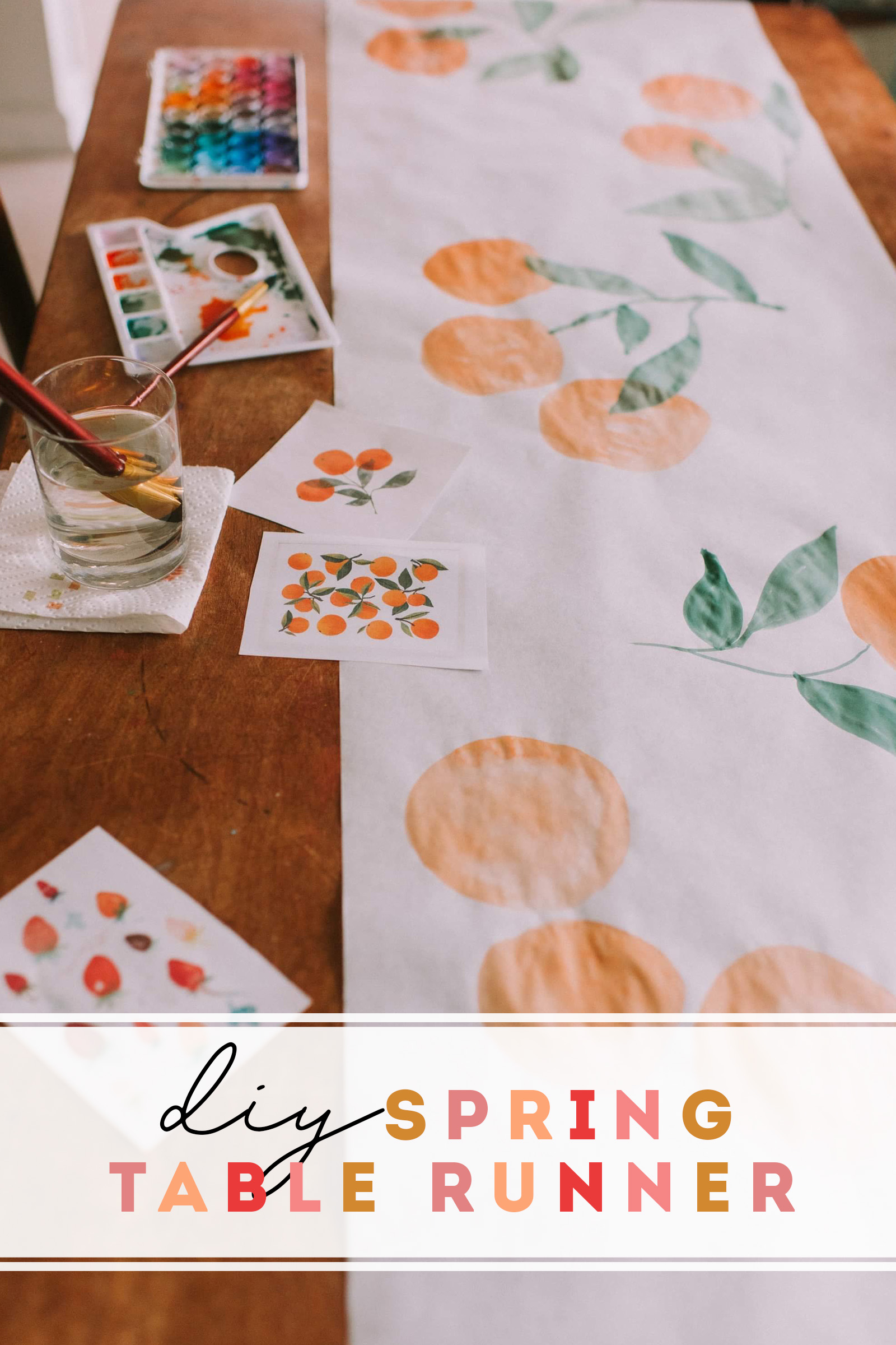 Diy Spring Table Runner Casey Wiegand Of The Wiegands
