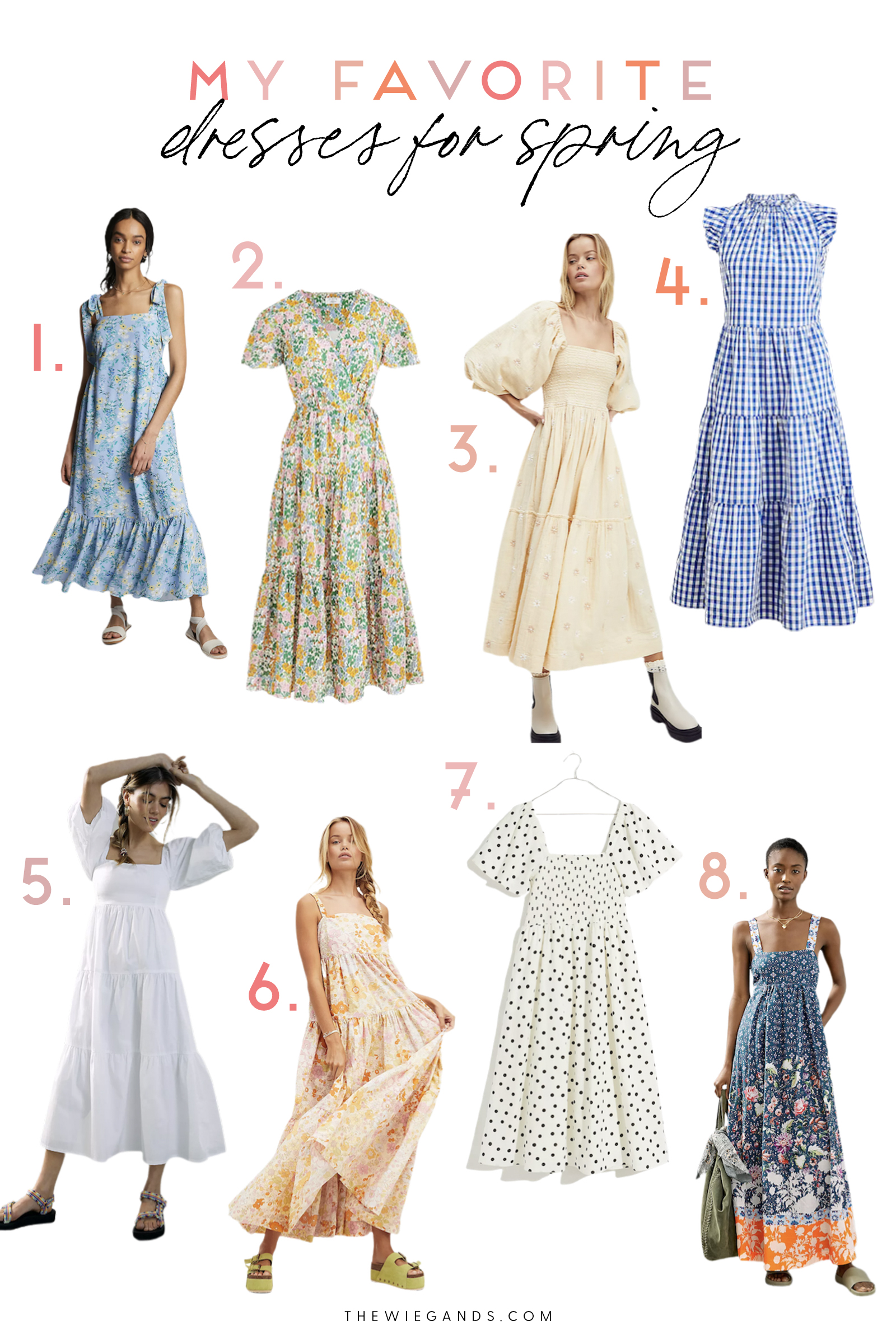 Favorite Dresses for Spring - Casey Wiegand of The Wiegands