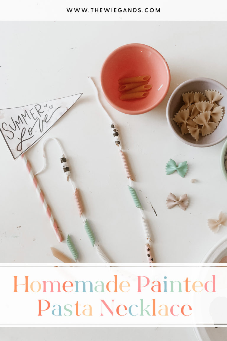 Painted Pasta Necklace Craft Casey Wiegand of The Wiegands
