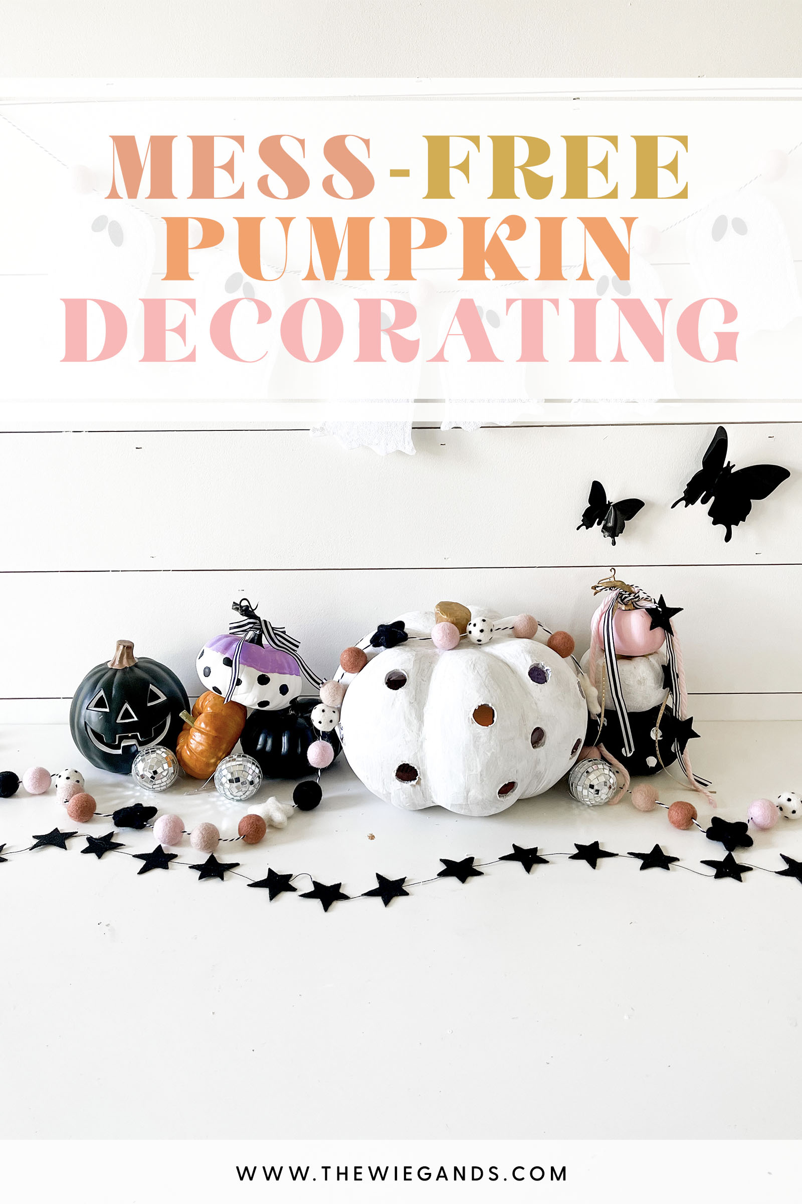 no carve pumpkin decorating for kids