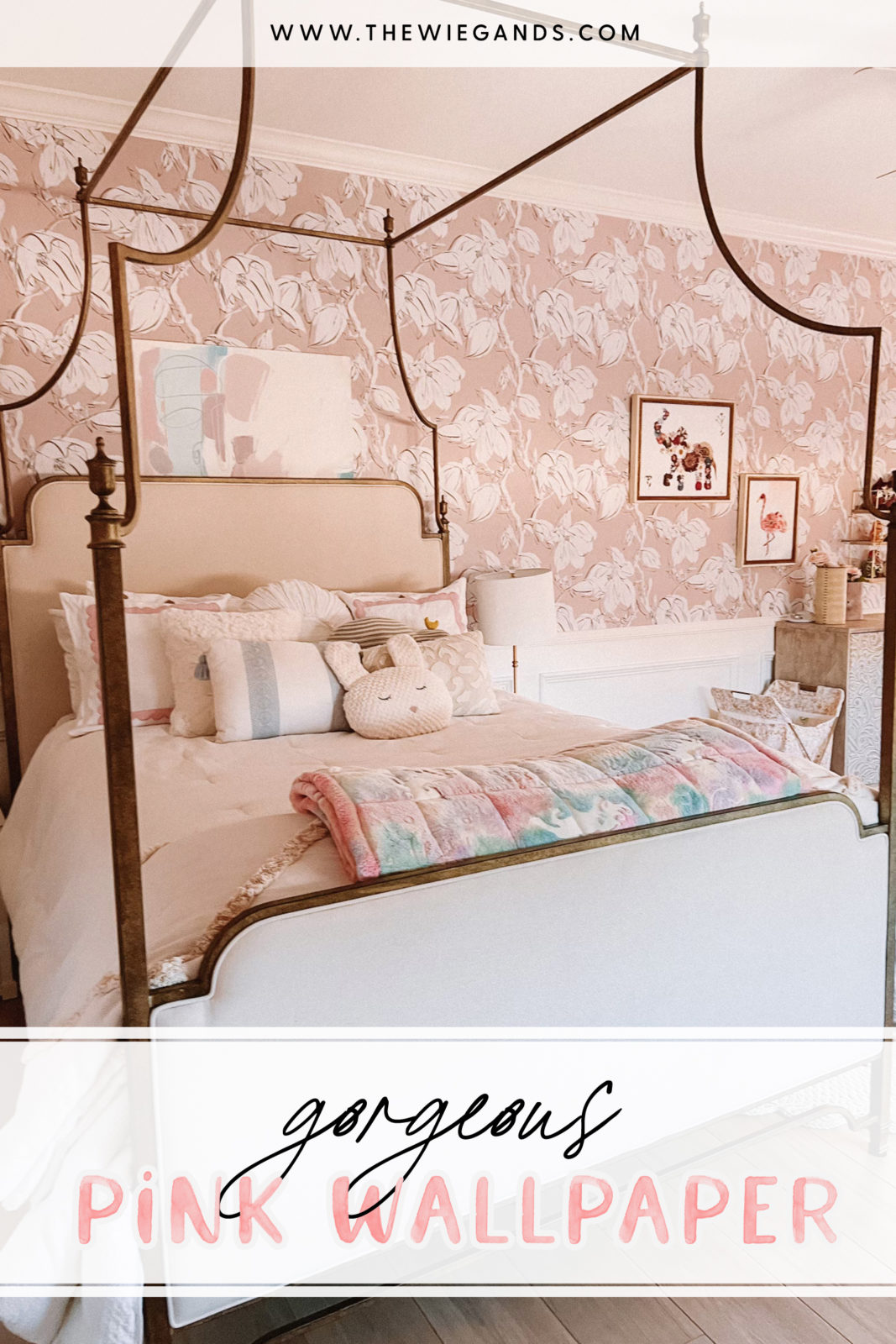 Pink Wallpaper For Girls Room - Casey Wiegand of The Wiegands