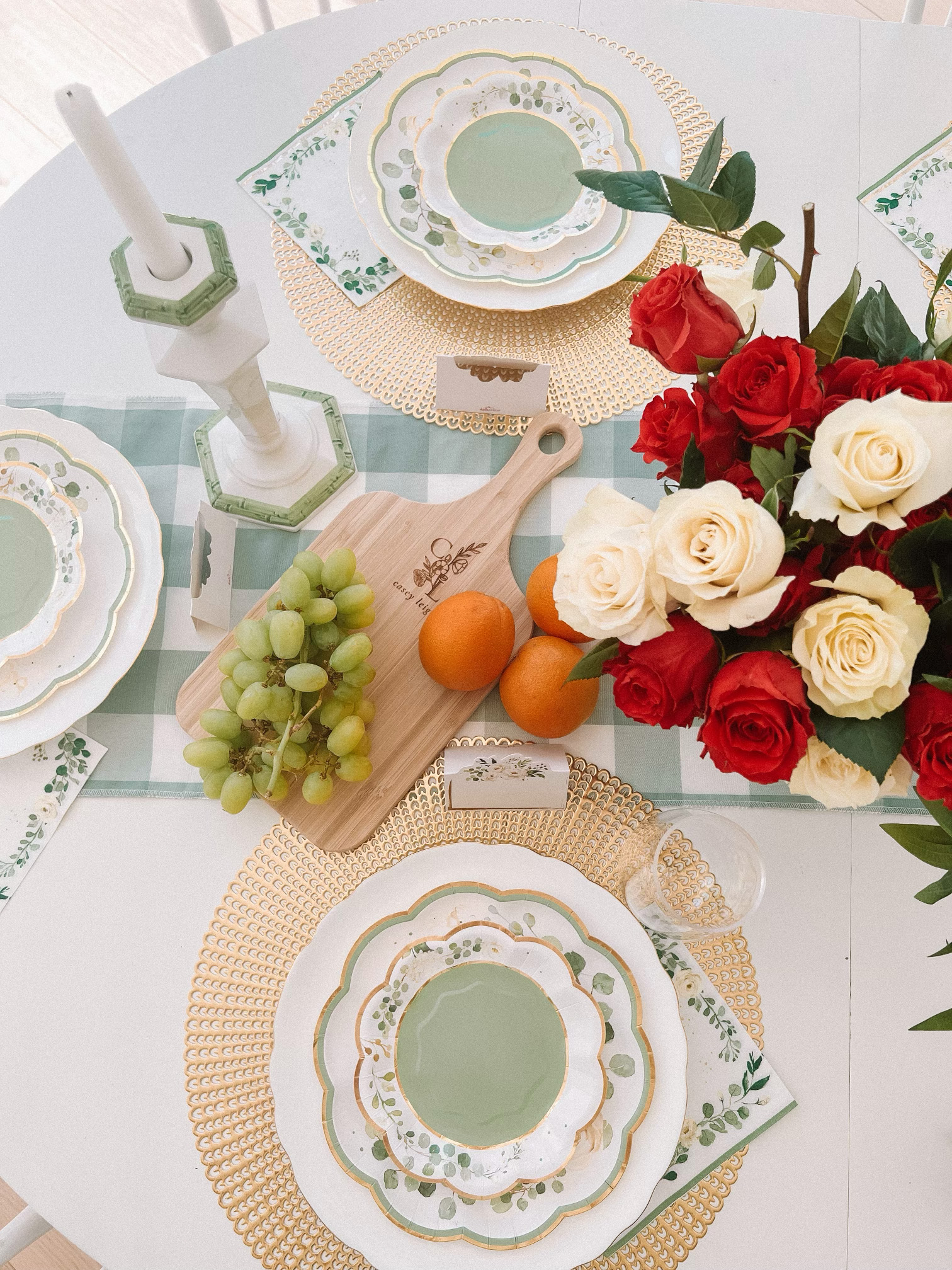 outdoor dinner party table sample