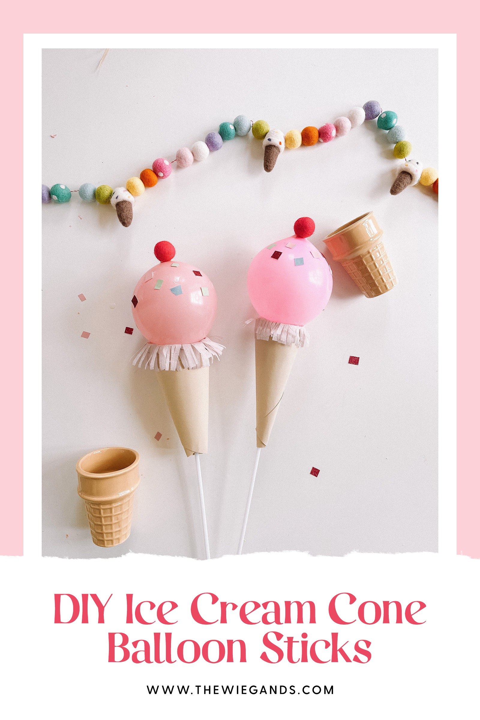 ice cream cone balloon sticks pin 2