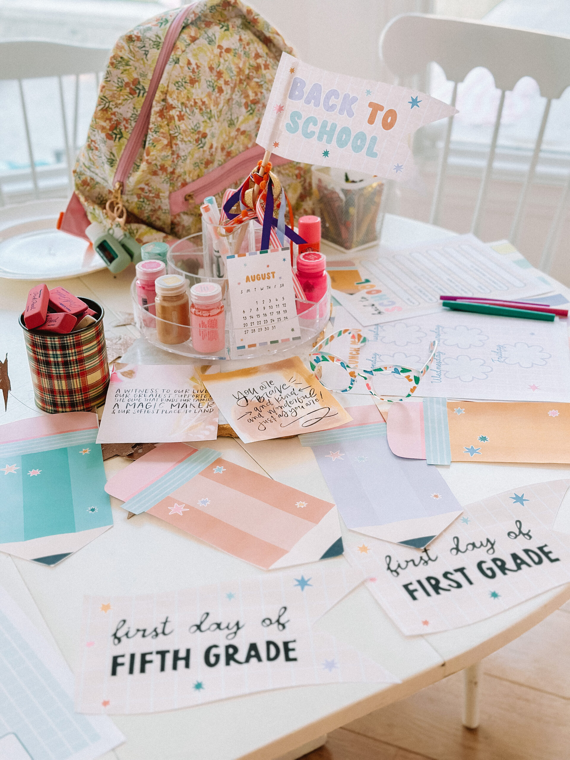 back to school printables free first day 2022-2023