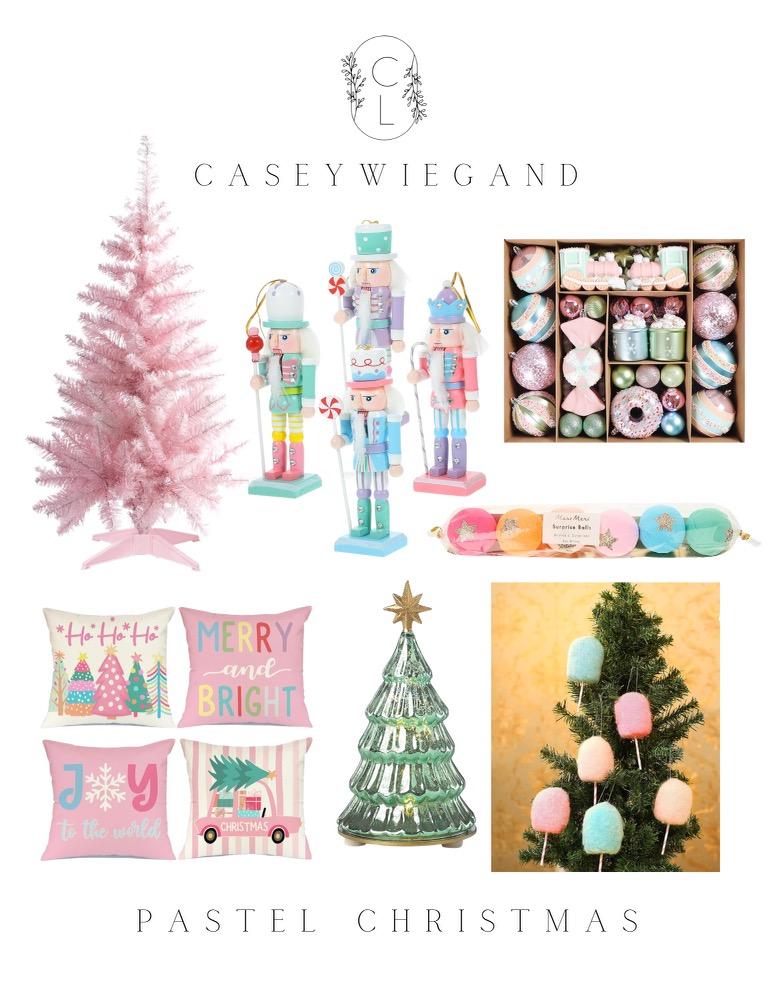 holiday gift guide home decor pastel christmas