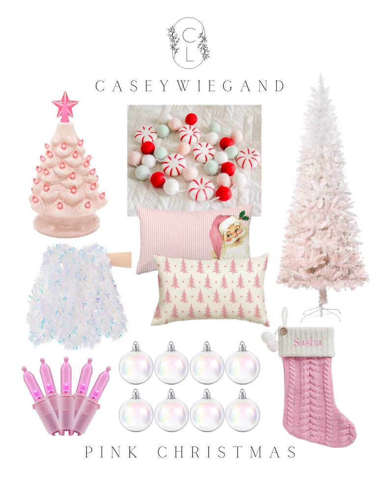 holiday gift guide home decor pink christmas