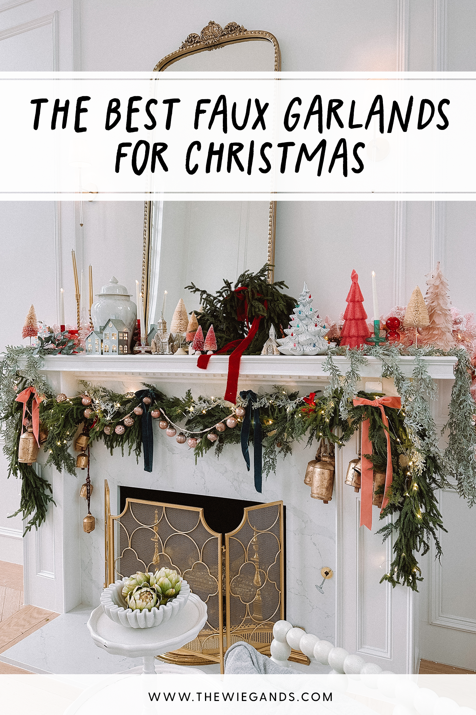 realistic faux christmas garland