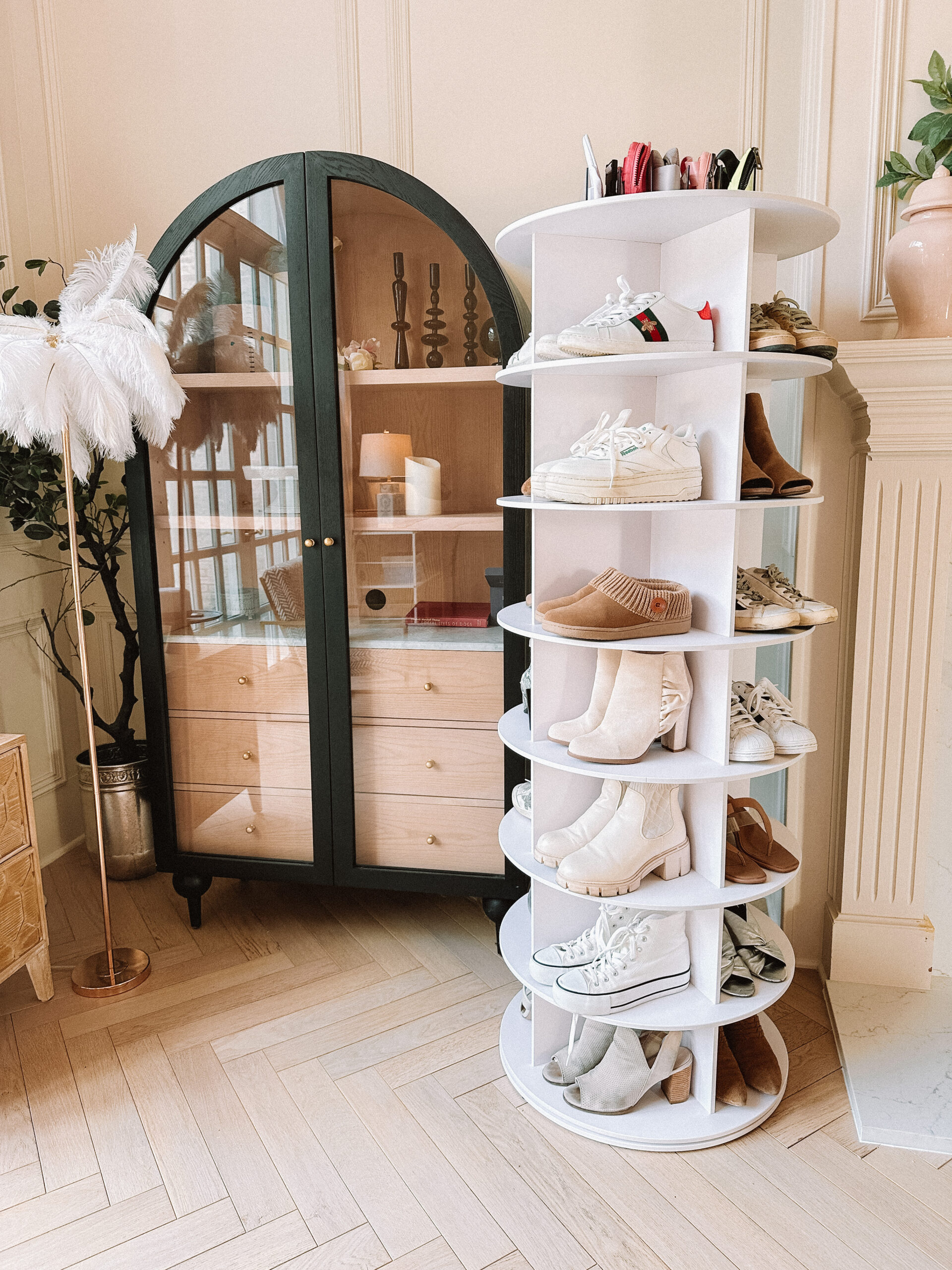 Shoe Storage Organized Shoes Shoe Slots Shoe Tower Shoe Cabinet Linen Organizer Entryway Organization Closet Organization