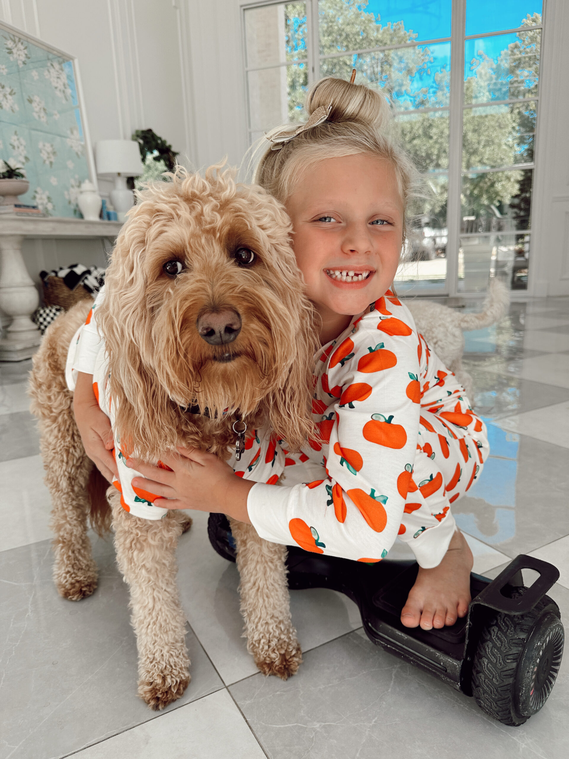 kids pumpkin pajamas family matching pjs