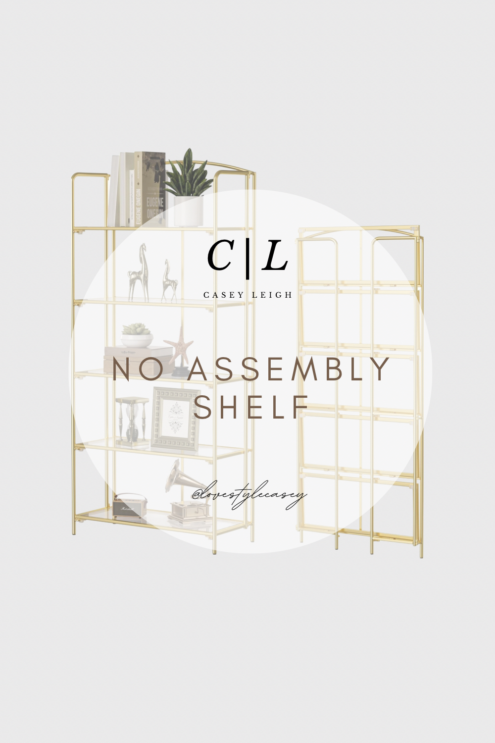 no assembly gold shelf