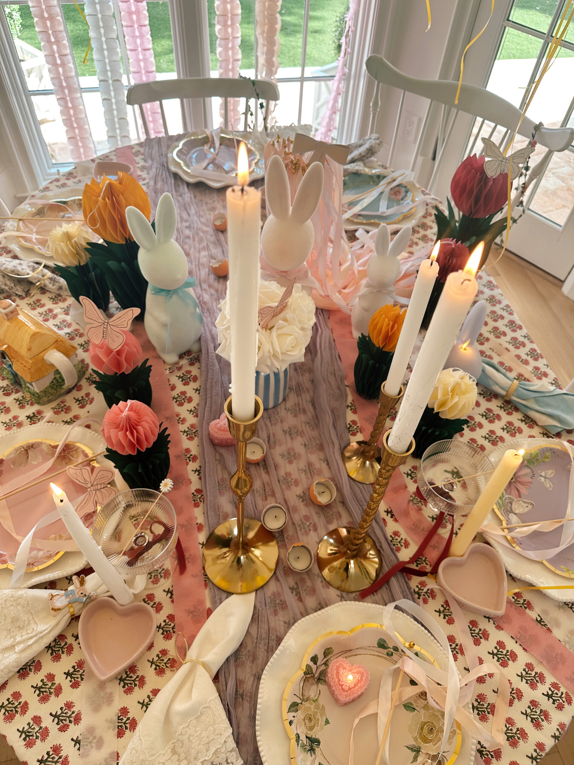 pastel tea party decor