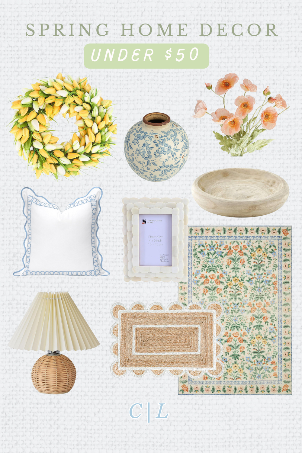 spring home decor under 50