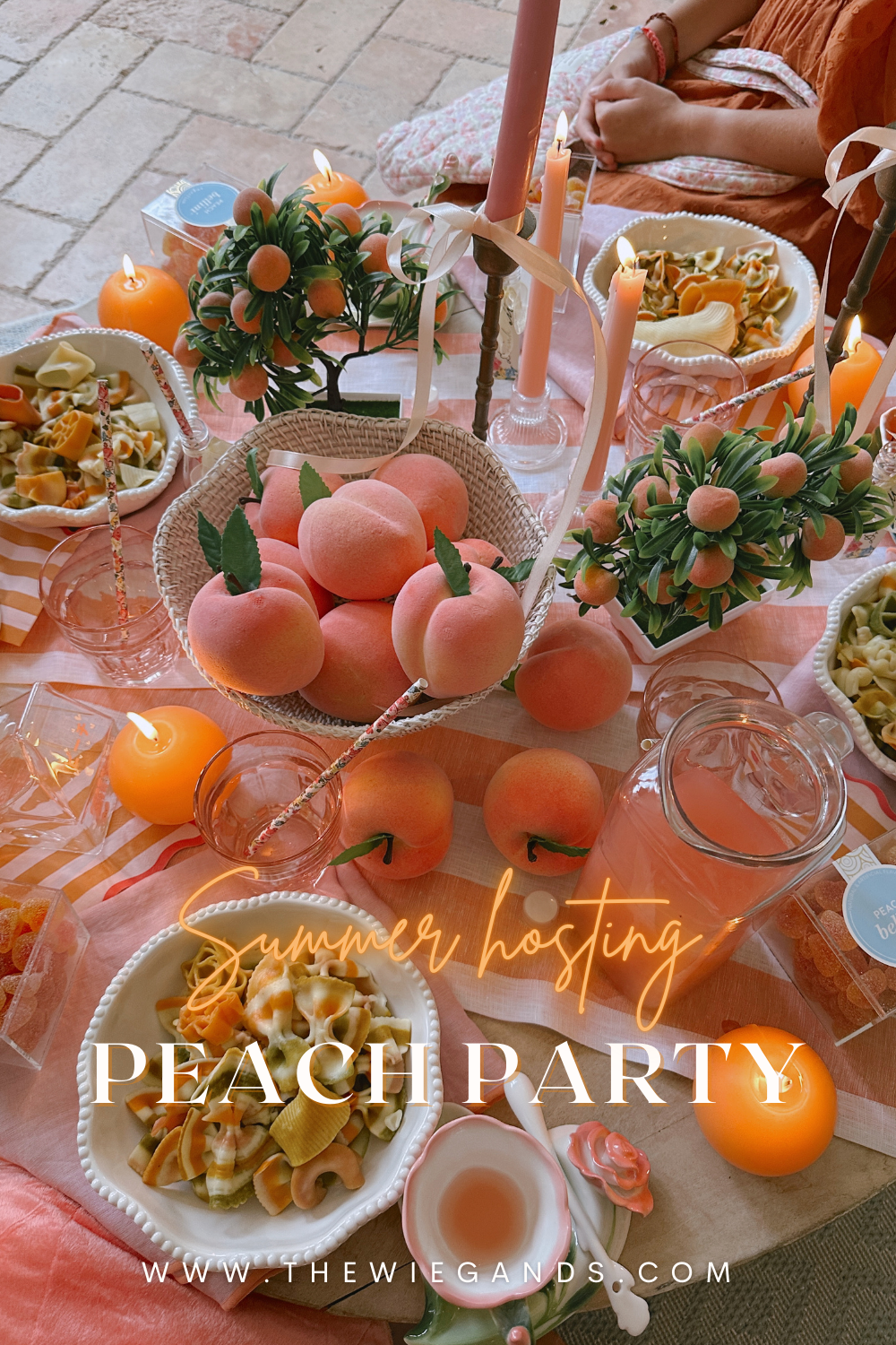 summer peach party pin